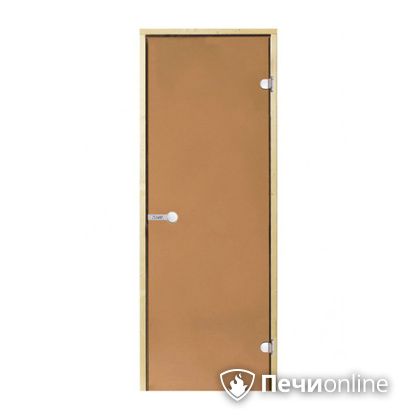 Дверь для бани Harvia Стеклянная дверь для сауны 7/19 коробка сосна бронза  D71901М в Люберцах
